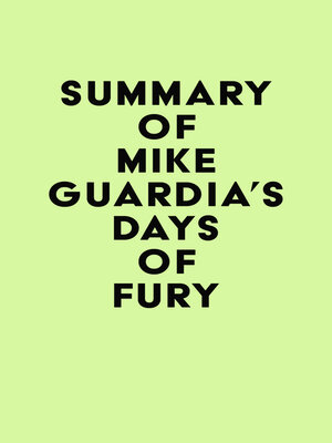 cover image of Summary of Mike Guardia's Days of Fury